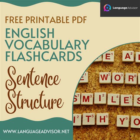 English Vocabulary Flashcards Sentence Structure Language Advisor
