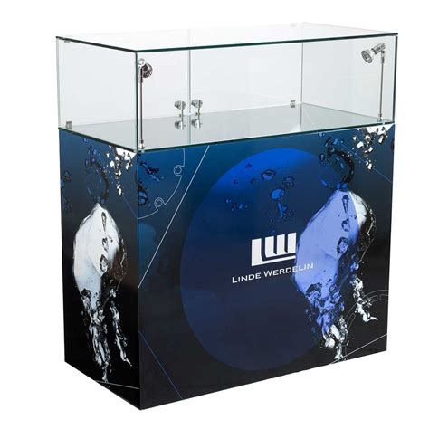 Vinyl Wrapped Glass Cabinet By Exhibition Plinths Glass Cabinet Hire