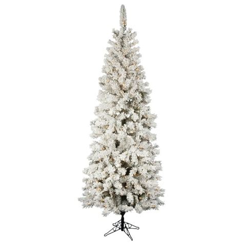 Vickerman 95 Flocked Pacific Artificial Christmas Tree With 600 Clear