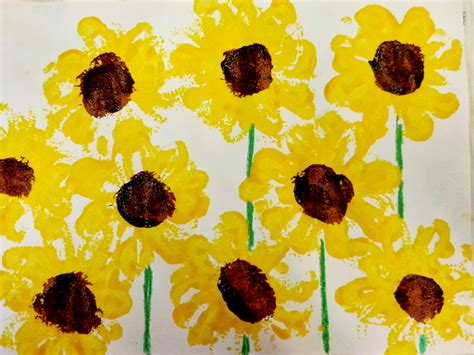 Choices For Children Pipe Cleaner Sunflower Prints
