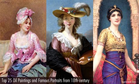 Top 25 Oil Paintings And Famous Portraits From 18th