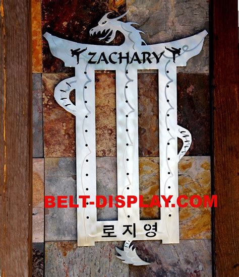 Martial Arts Belt Display Rack Personalized With Korean Name Translati Best On The Planet