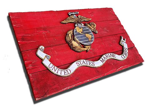 The use of this data is being provided on an 'as is' basis for your convenience and may be subject to change without notice. Marine Corps Flag, Handmade vintage, art, distressed, weathered, recycled, home decor, Wall art ...