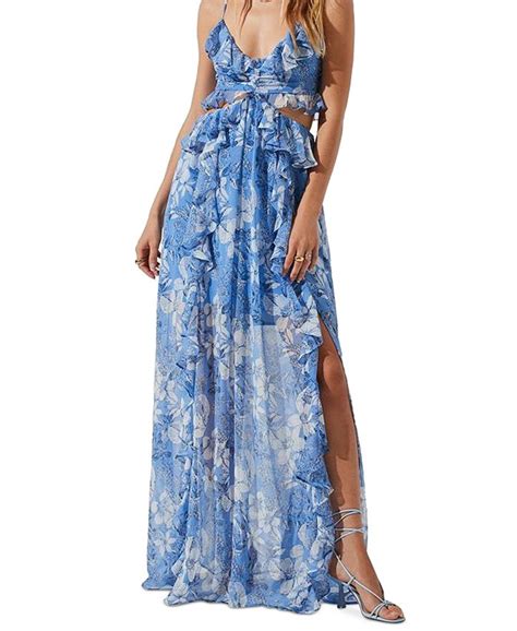 Astr The Label Womens Palace Floral Print Ruffled Maxi Dress Macys