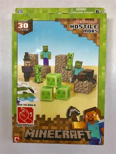 Minecraft Papercraft Hostile Mobs Set Over 30 Piece New Free Quick