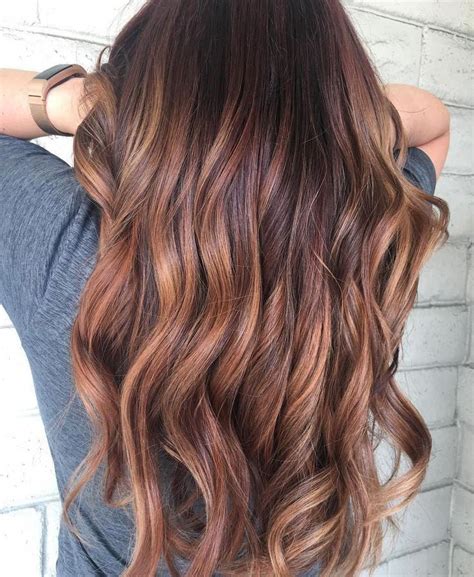 Red Brown And Caramel Balayage Ombre Melt From Inspire Hair In San
