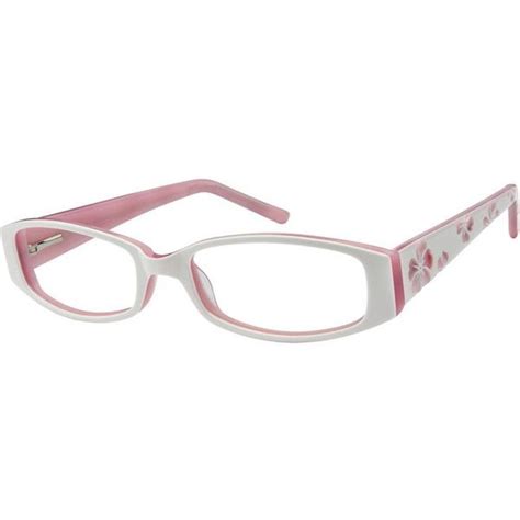 White Fashion Acetate Full Rim Frame With Spring Hinge 4442 Zenni €24 Liked On Polyvore