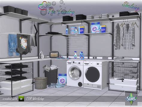 Sims 4 Ccs The Best The Laundry Shelving By Buffsumm
