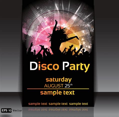 Disco Party Poster Design Png Pngegg