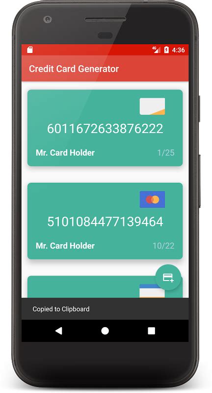 This free credit card generator can generate credit cards for 4 credit card brands, and you can also choose whether you want the holder's name and the amount generated. Credit Card Generator APK Gratis - 🥇Descargar.Wiki🥇