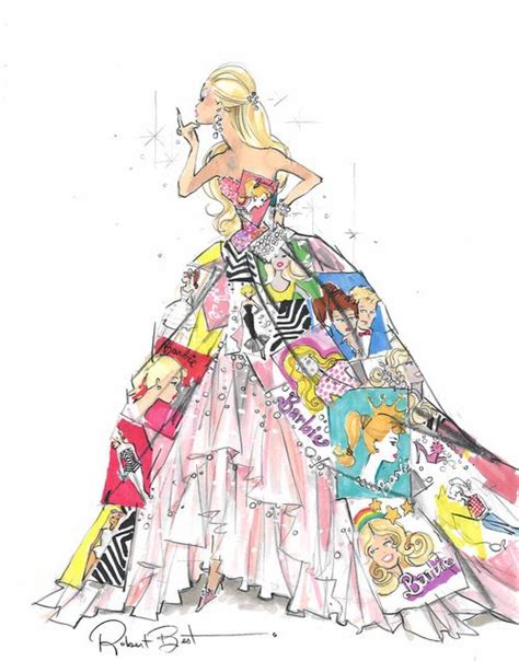 A Gorgeous Drawing Of A Barbie Inspired Princess Gown Barbie Fashion