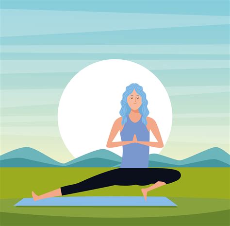 Woman In Yoga Poses 657775 Vector Art At Vecteezy