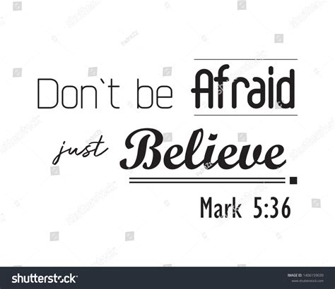 Christian Bible Verse Dont Be Afraid Stock Vector Royalty Free