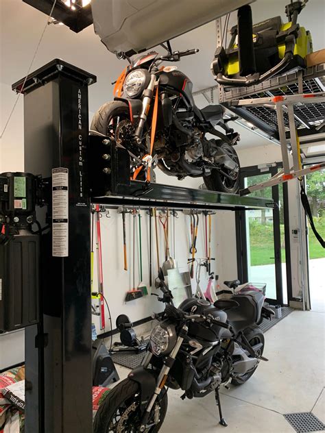 Motorcycle Lift For Garage Storage Dandk Organizer
