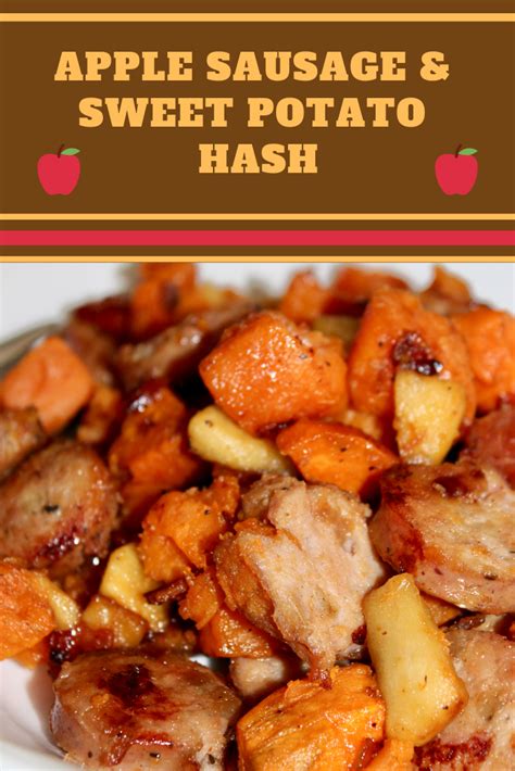 The fun begins in the kitchen. Living on Cloud Nine: APPLE SAUSAGE & SWEET POTATO HASH