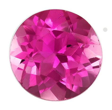 Fiery Pink Tourmaline Genuine Loose Gemstone In Round Cut 054 Carats