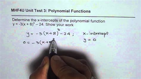 We can then form 3 equations in 3 unknowns and solve we'll use that as our 3rd known point. Find X Intercepts of a Cubic Polynomial Function - YouTube