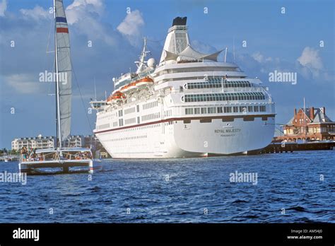 Royal Majesty Cruise Ship At Dock At The Sunset Pier Key West Florida