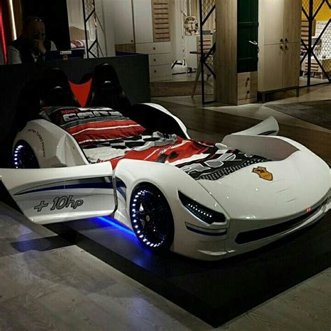 You'll find cool race car beds, furniture, bedding and other decor showcased here, all with a race car theme. The Cabrio Racer Car bed | Kids car bed, Kids bedroom ...