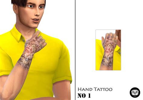 Hand Tattoo No 1 Sims 4 Custom Content Wondymoon Sims 4 Sims 4