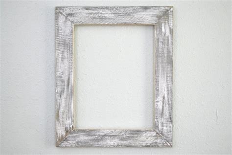 11x14 Distressed White Frame Rustic Weathered Wood Old