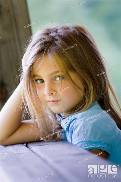 Sweet 6 Year Old Girl Portrait Stock Photo Picture And Rights Managed