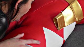 Lesbian Super Heroes Sex Fight Red Ranger Defeated And Humiliated