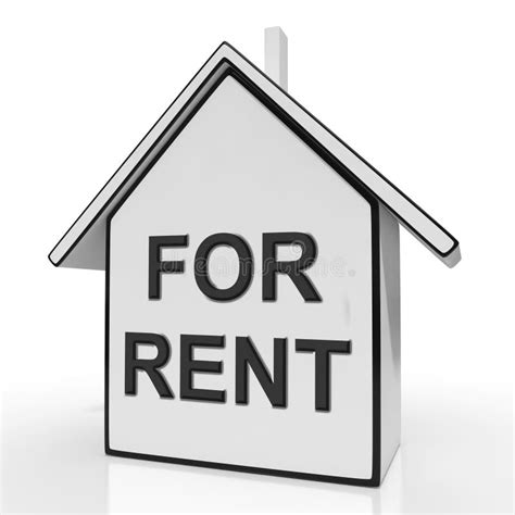For Rent House Means Property Tenancy Or Lease Stock Illustration