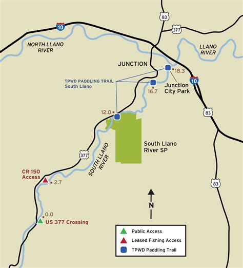 Route to trailhead with google maps. South Llano River Fishing