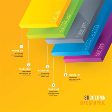 Premium Vector Column Infographic