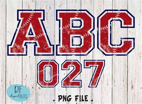 Baseball Font Baseball Letters And Numbers Sport Font Etsy