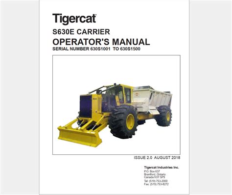 Tigercat Utility Vehicle S610C S720G Operator Service Manuals