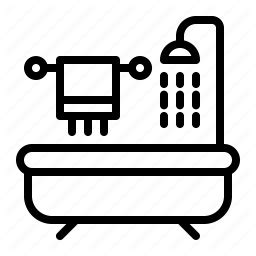 Bathtub, shower, bathroom, towel icon - Download on Iconfinder | Bathtub decor, Bathtub, Shower