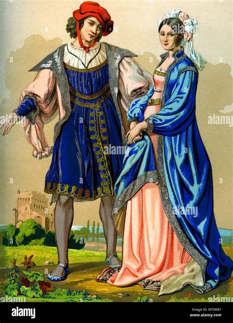 A Noble French Couple At The End Of The 15th Century 1849artist