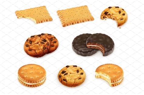 Cookies Vector Icons Custom Designed Illustrations ~ Creative Market