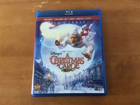 Disneys A Christmas Carol Blu Ray Dvd 2010 4 Disc Set 3d And Jim Carrey
