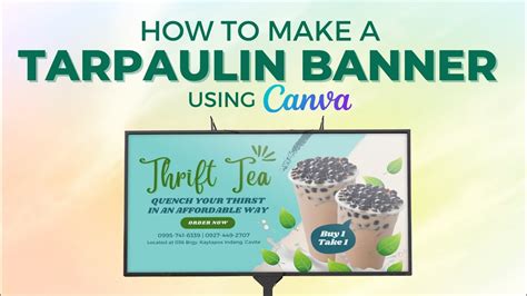 How To Make A Tarpaulin Banner Using Canva Youtube