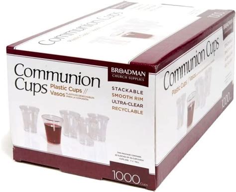 Broadman Church Supplies Plastic Disposable Recyclable Communion Cups