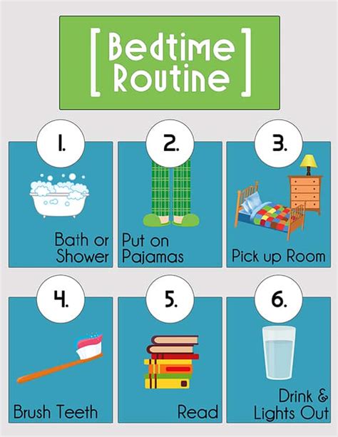 Bedtime Routine Printables Over The Big Moon