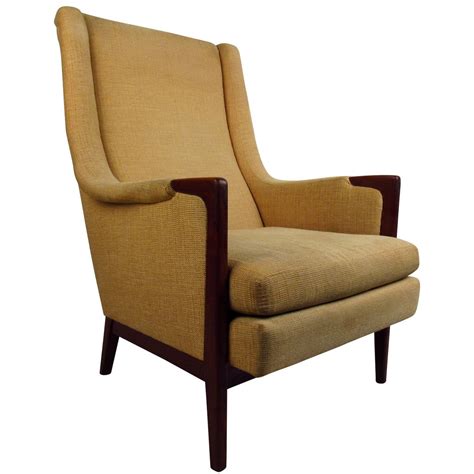 Mid Century Modern High Back Lounge Chair At 1stdibs