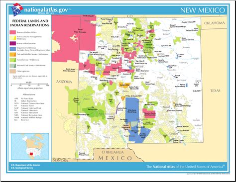Honolulu county includes the island. Landkarte New Mexico (Karte Parks und Indianer Reservate ...