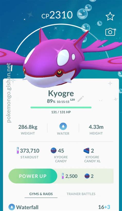 Kyogre Pokemon Go