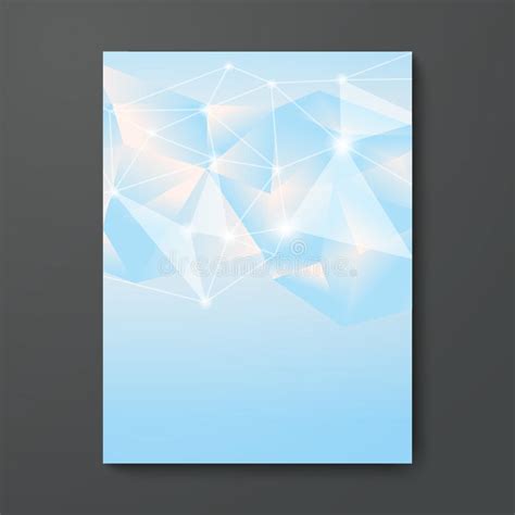 Blue Sky Low Poly Artboard Lay Out Cover Background Vector Stock Vector