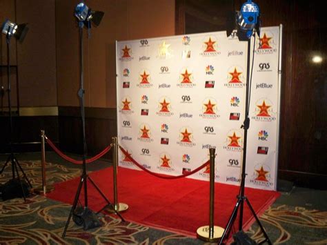 Step And Repeat Red Carpet Rental With Lights Photo Booth Design Red