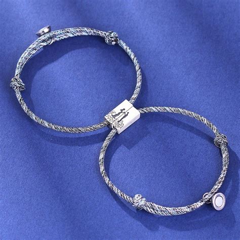 Engravable Cute Matching Bracelets For Couples