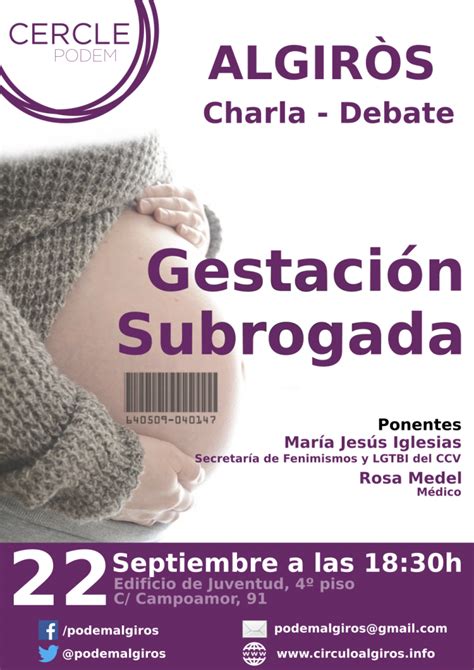 Desde 2002 la gestación subrogada está prohibida en estonia. Charla - Debate Gestación Subrogada - Círculo Podem Algirós