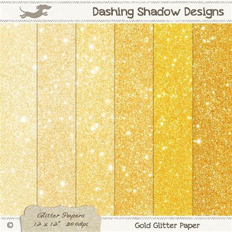 Digital Printable Scrapbook Craft Paper Gold Glitter Papers Etsy