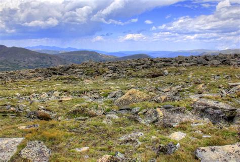 Tundra Landscape At The Summit At Rocky Mountains National