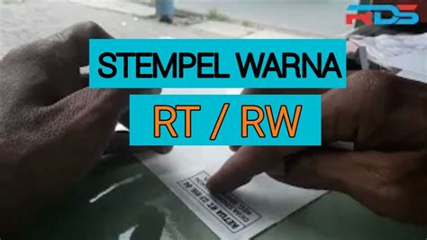 Tutorial Membuat Stempel Warna Stempel Rt Rw Youtube
