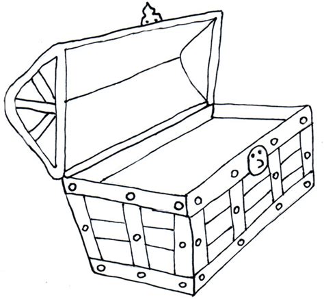 Pirate Treasure Chest Clipart Black And White Treasure Chest Line Drawing At Getdrawings